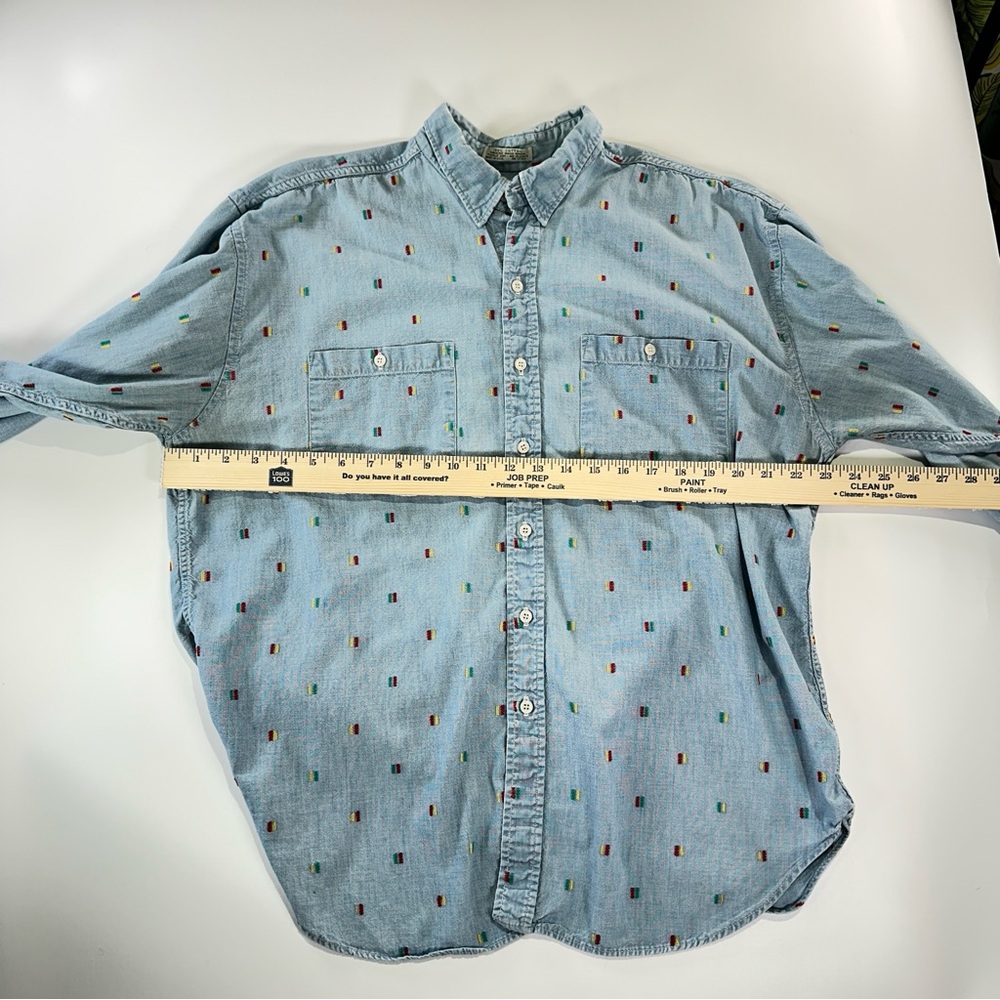 American Eagle Heritage Button Down Chambray Shir… - image 8